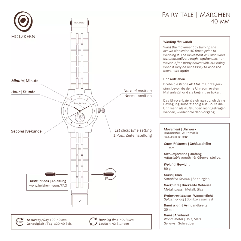 Page n°1 - Manuel utilisateur Holzkern Aschenputtel