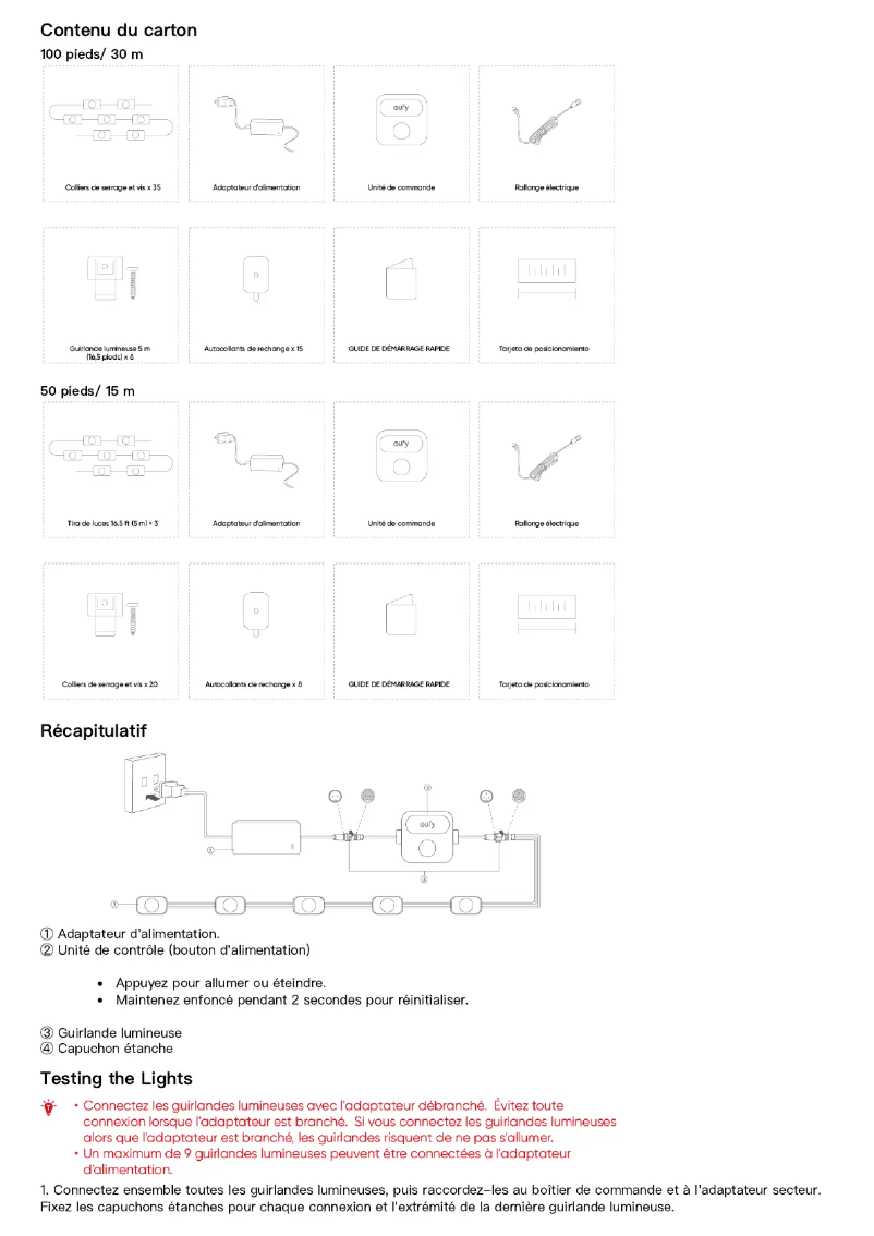 Imagen de la primera página del manual del dispositivo Permanent Outdoor Light E120