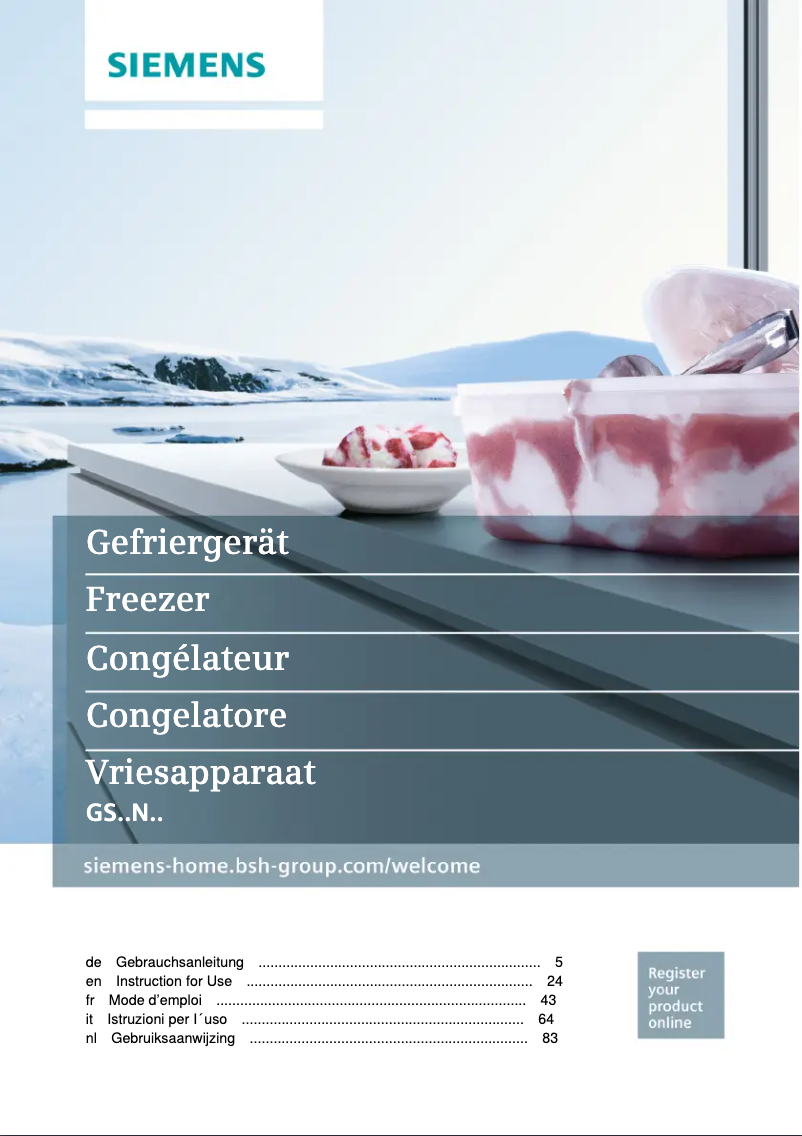 Page n°1 - Manuel utilisateur Siemens GS54NAW35