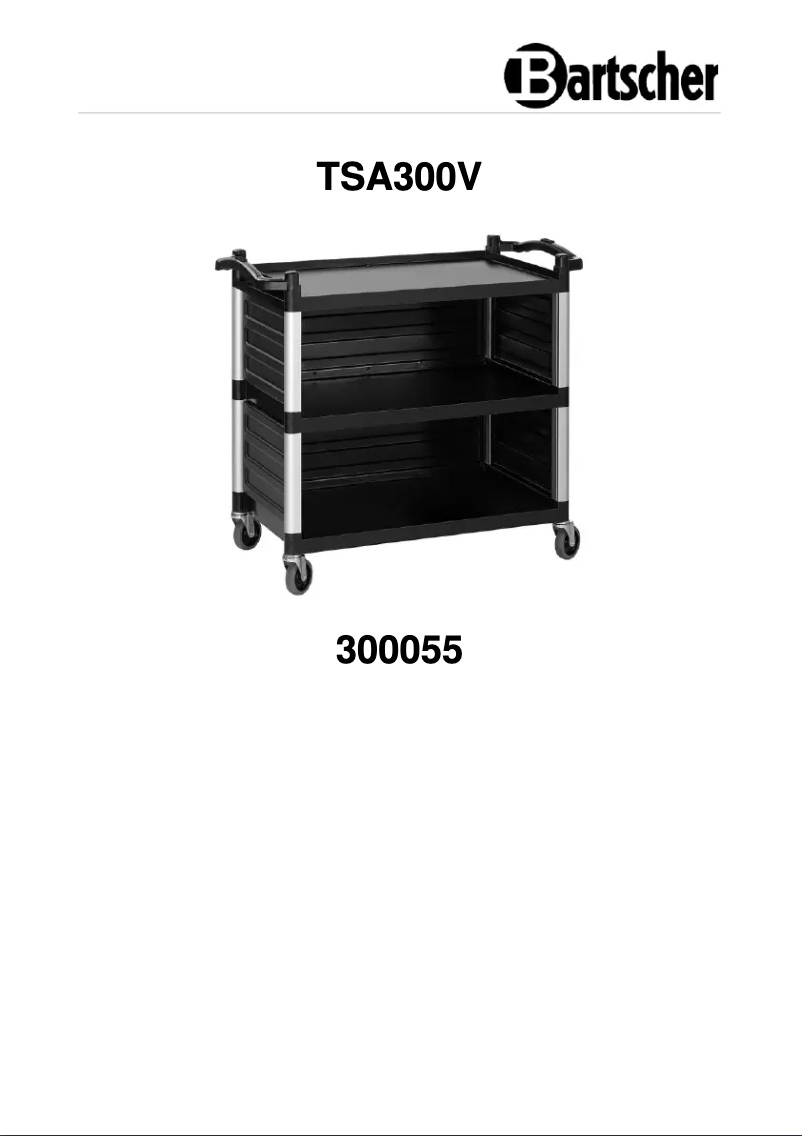Page n°1 - Manuel utilisateur Bartscher TSA300V