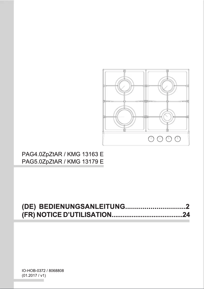 Page 1 de la notice Manuel utilisateur Amica KMG 13163 E