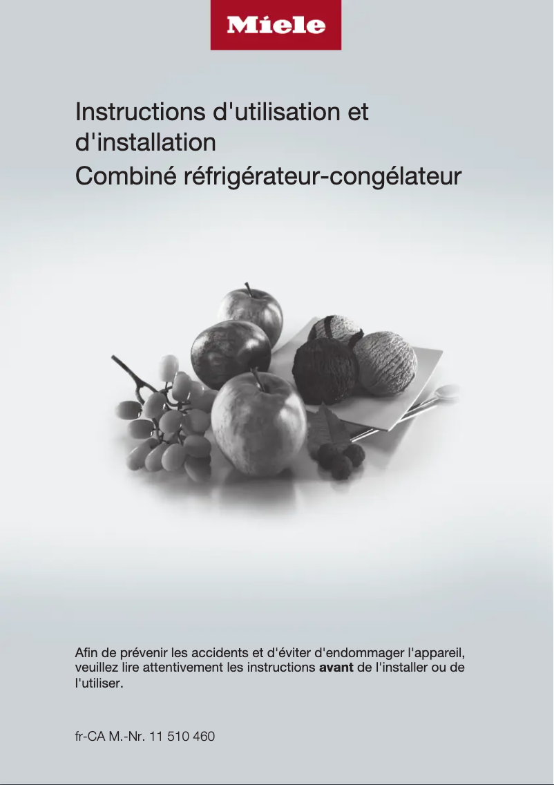 Page n°1 - Manuel utilisateur Miele KF 2982 SF