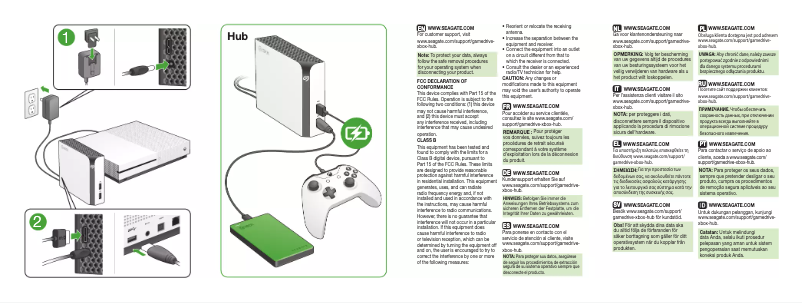Page n°1 - Manuel utilisateur Seagate Game Drive Hub Xbox