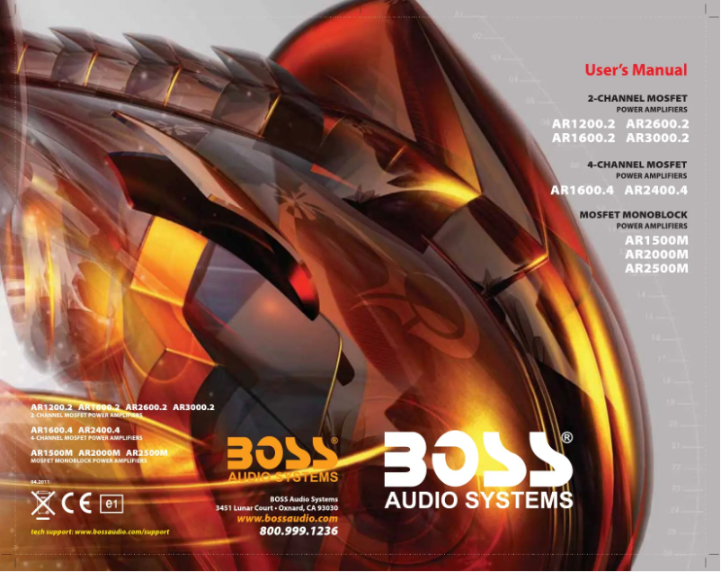 Page n°1 - Manuel utilisateur Boss AR1200.2