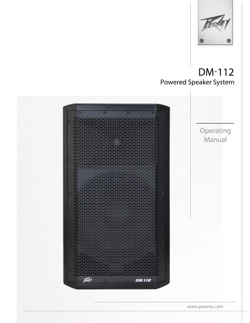Page n°1 - Manuel utilisateur Peavey DM 112