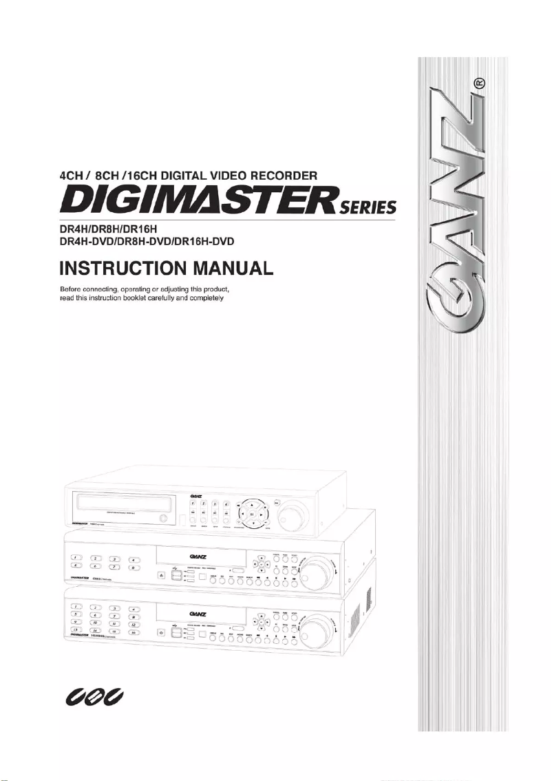 Page 1 de la notice Manuel utilisateur Ganz Digimaster DR16HD