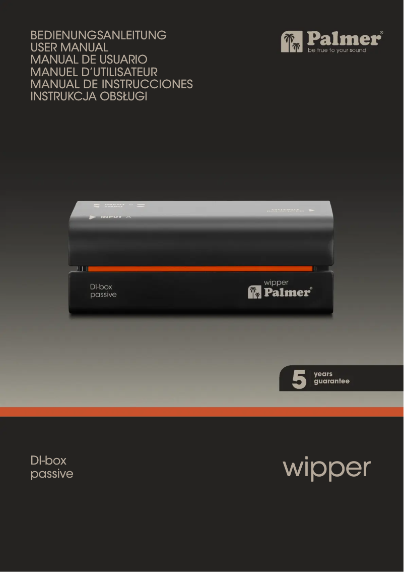 Page 1 de la notice Manuel utilisateur Palmer Wipper