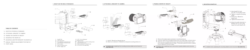 Page 1 de la notice Manuel utilisateur Edelkrone HeadPLUS