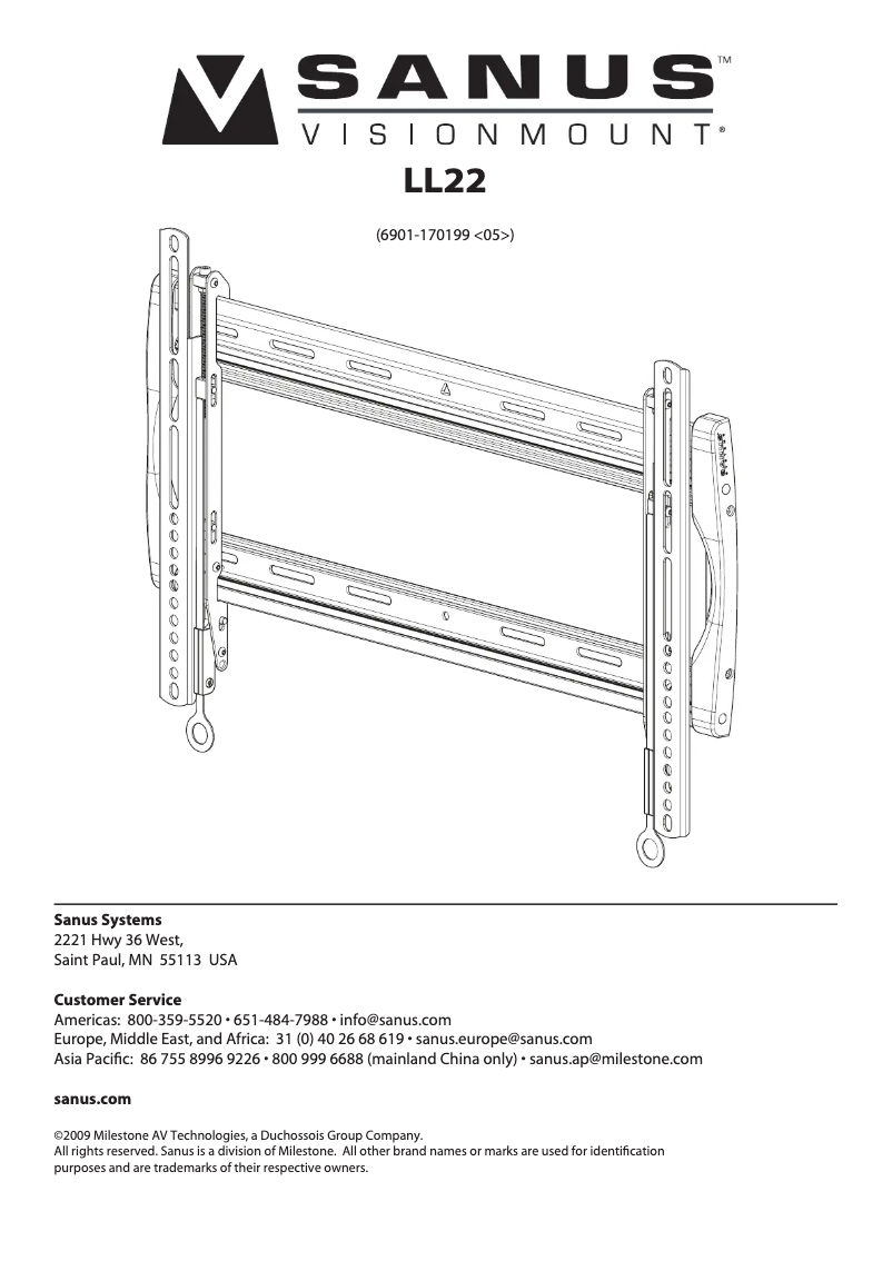 Page n°1 - Manuel utilisateur Sanus LL22