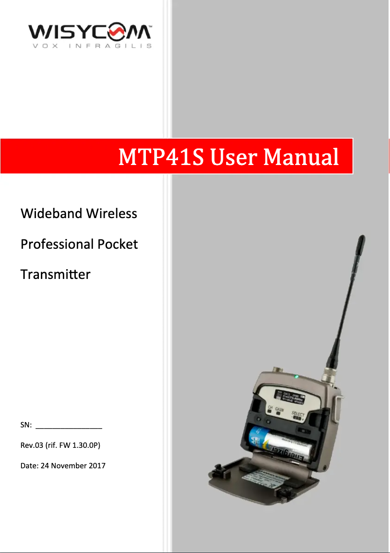 Image de la première page du manuel de l'appareil MTP41S