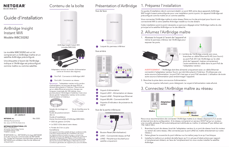 Page n°1 - Guide d'installation Netgear WBC502