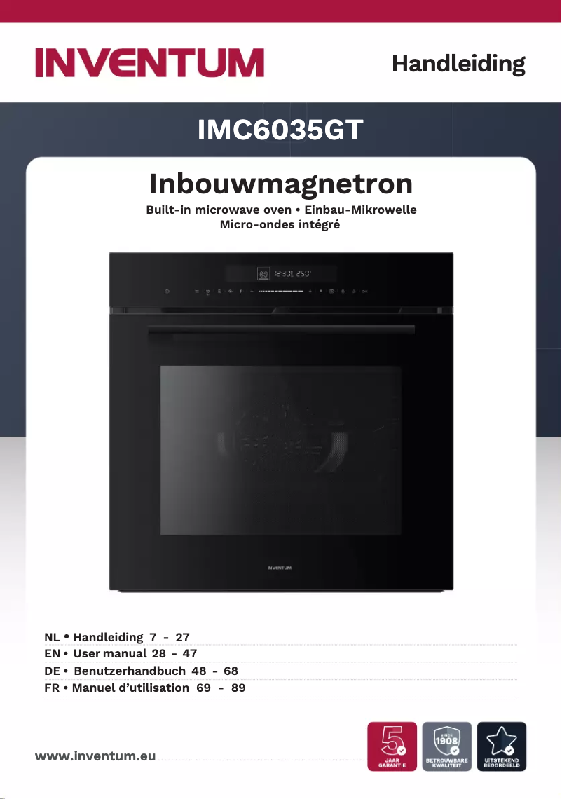 Image de la première page du manuel de l'appareil IMC6035GT