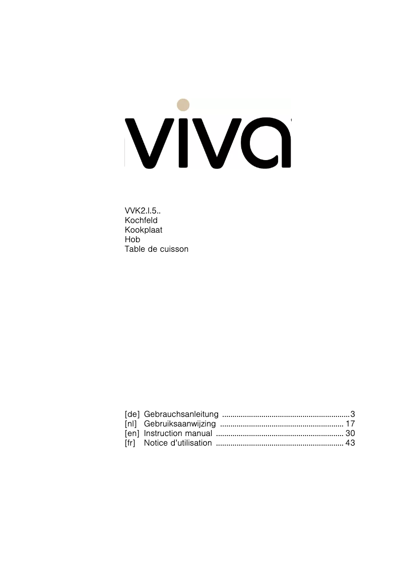 Image de la première page du manuel de l'appareil VVK28I55C0
