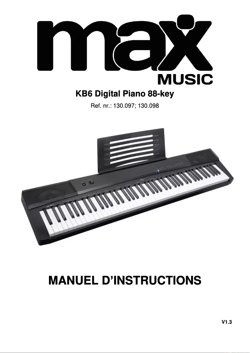 Page n°1 - Manuel utilisateur MAX KB6