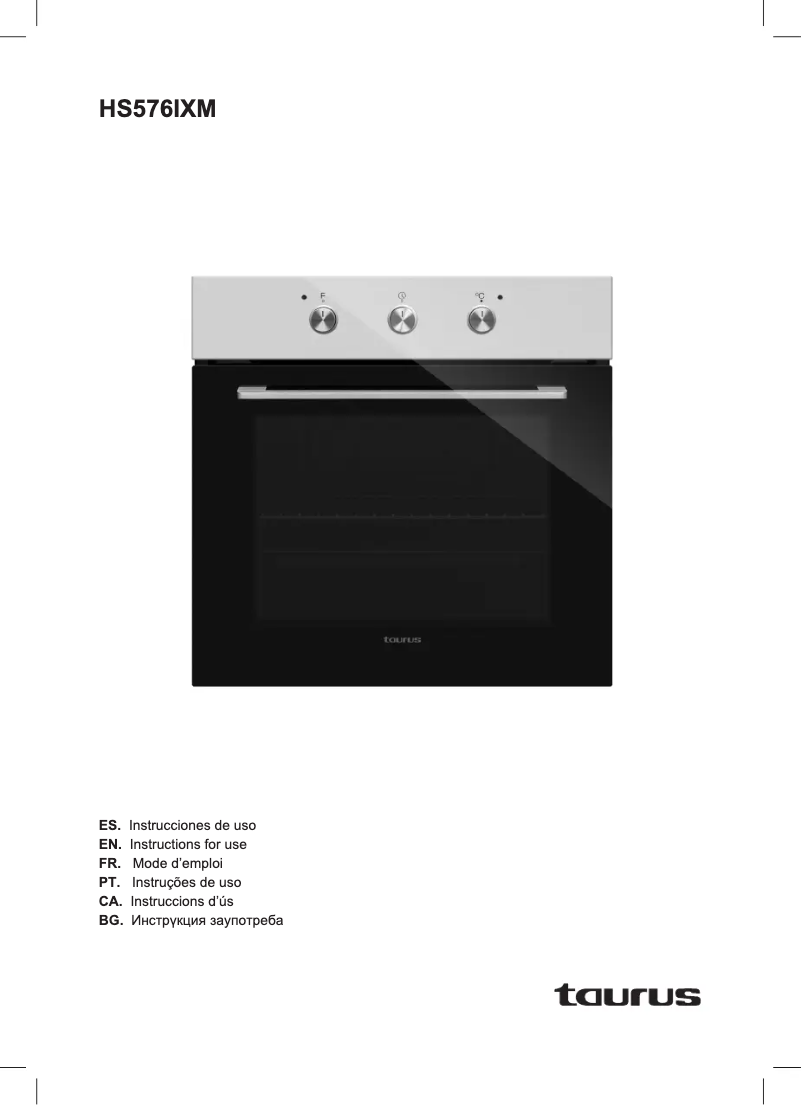 Page n°1 - Manuel utilisateur Taurus HS576IXM