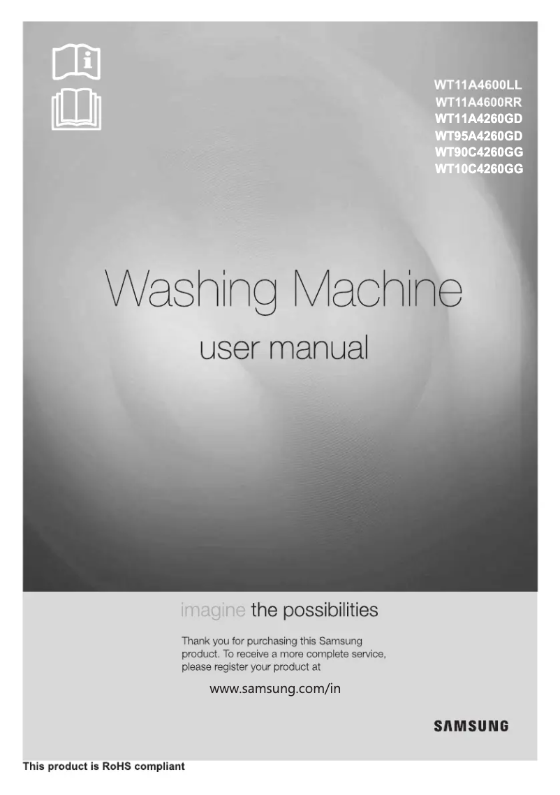 Page 1 de la notice Manuel utilisateur Samsung WT90C4260GG