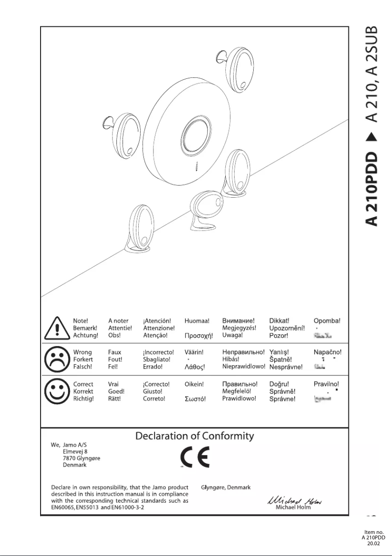 Image de la première page du manuel de l'appareil A 2SUB