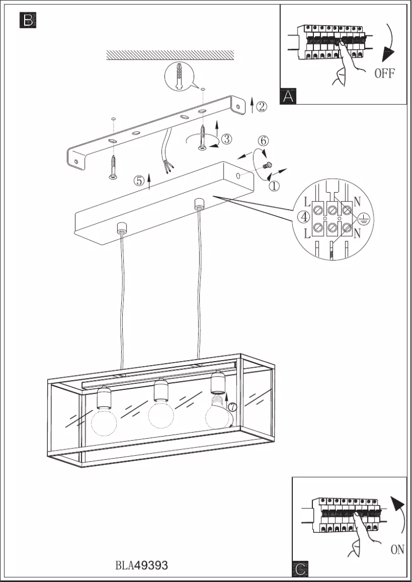 Page 1 de la notice Manuel utilisateur Eglo Charterhouse