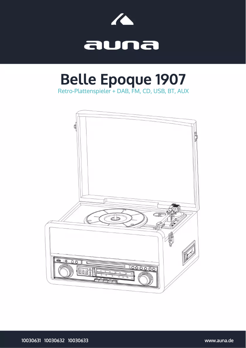 Page 1 de la notice Manuel utilisateur Auna Belle Epoque 1907
