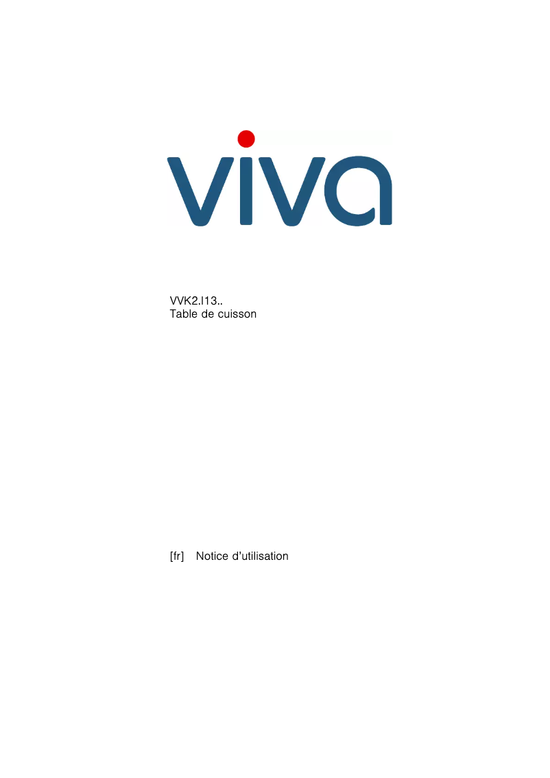 Page 1 de la notice Manuel utilisateur Viva VVK26I13F1