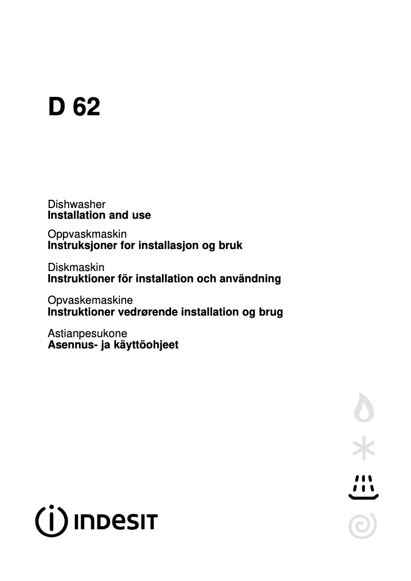 Image de la première page du manuel de l'appareil D 62 EU