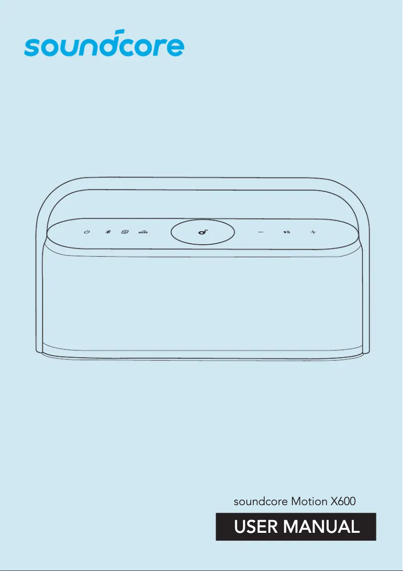 Page n°1 - Manuel utilisateur Soundcore Motion X600