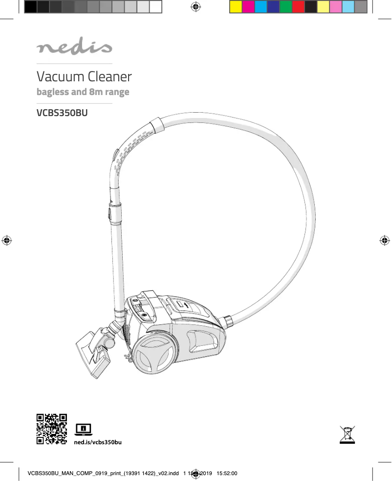 Page n°1 - Manuel utilisateur Nedis VCBS350BU