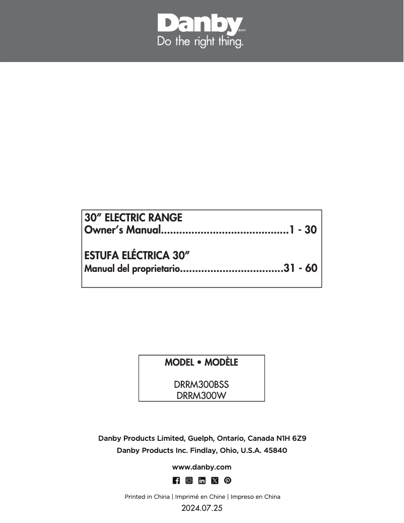 Page 1 de la notice Manuel utilisateur Danby DRRM300BSS