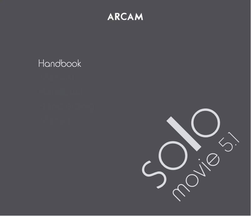 Page 1 de la notice Manuel utilisateur Arcam Solo Movie 5.1