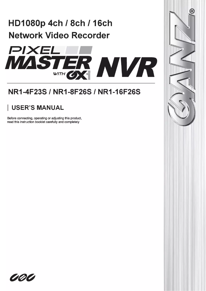 Page 1 de la notice Manuel utilisateur Ganz PixelMaster GXi NR1-4F23S