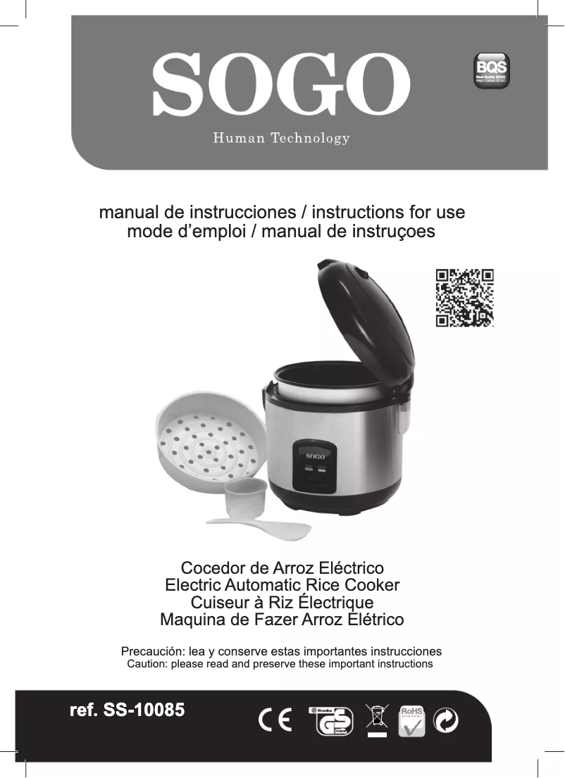 Page n°1 - Manuel utilisateur Sogo ARROZ-10085