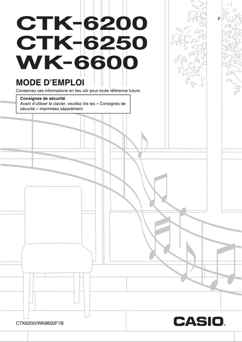 Image de la première page du manuel de l'appareil CTK-6250
