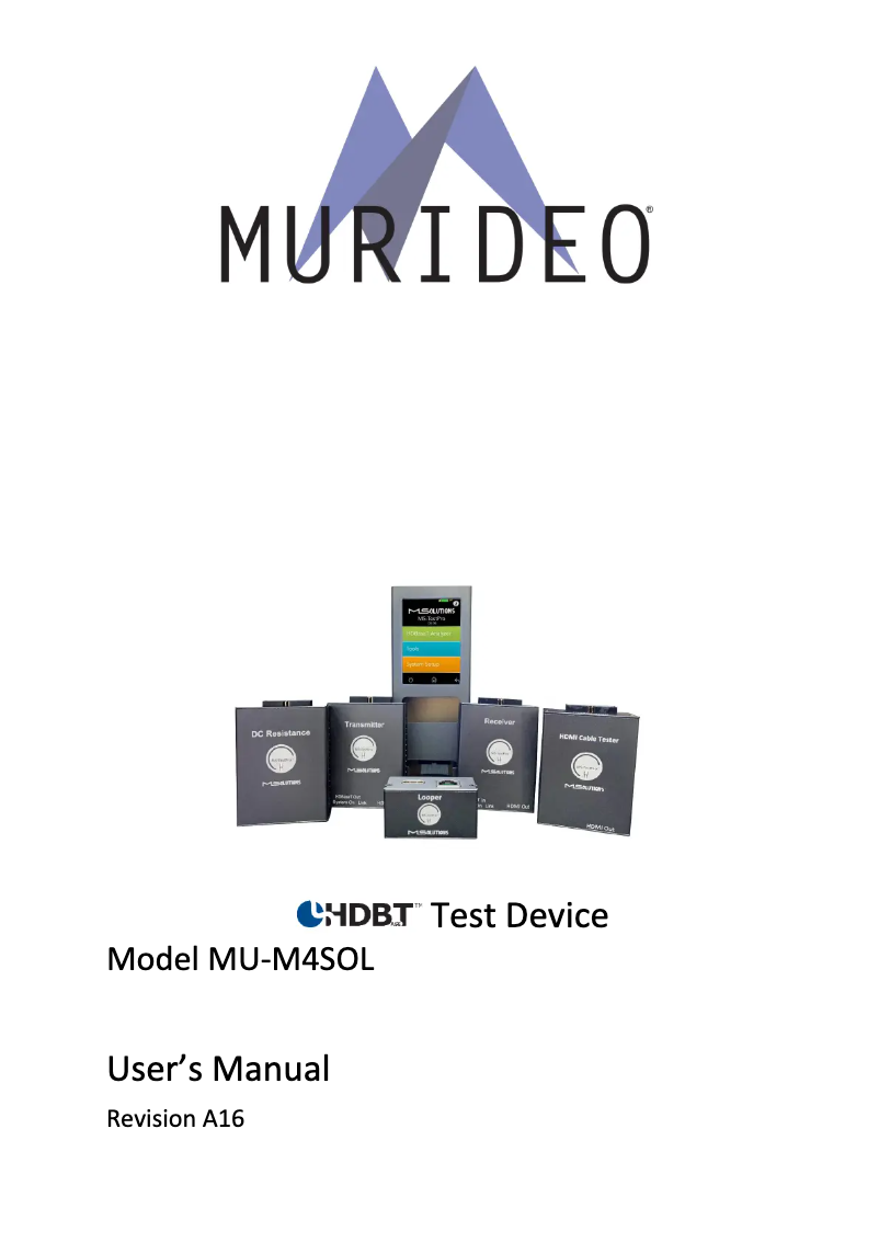 Image de la première page du manuel de l'appareil MU-M4SOL