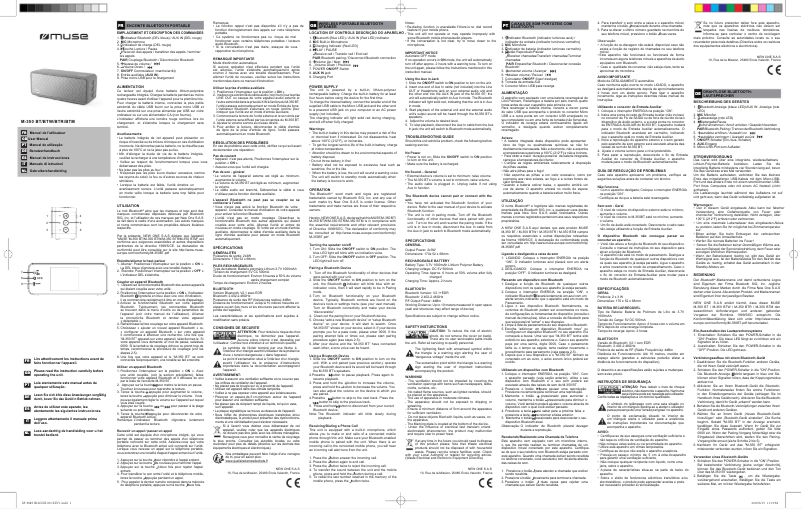 Página 1 del manual Manual de usuario Muse M-350 BTM