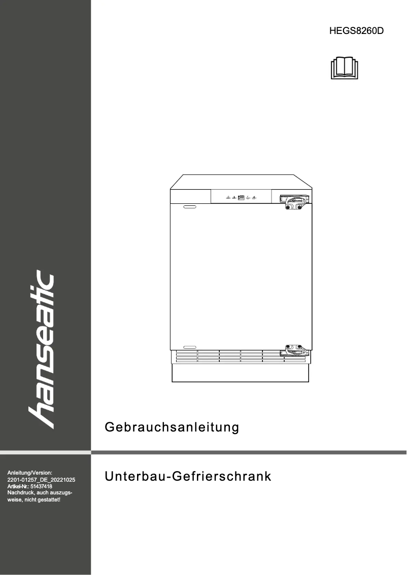 Image de la première page du manuel de l'appareil HEGS8260D