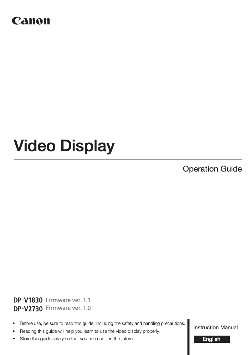 Image de la première page du manuel de l'appareil DP-V1830