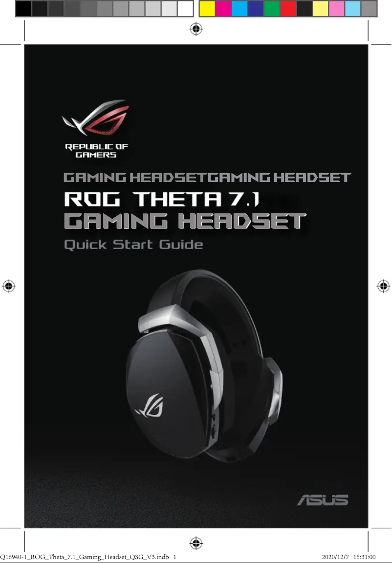 Page 1 de la notice Manuel utilisateur Asus ROG Theta 7.1