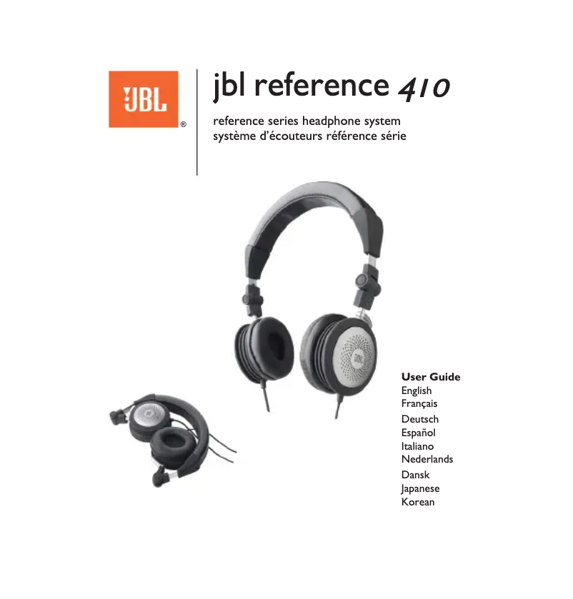 Page 1 de la notice Manuel utilisateur JBL Reference 410