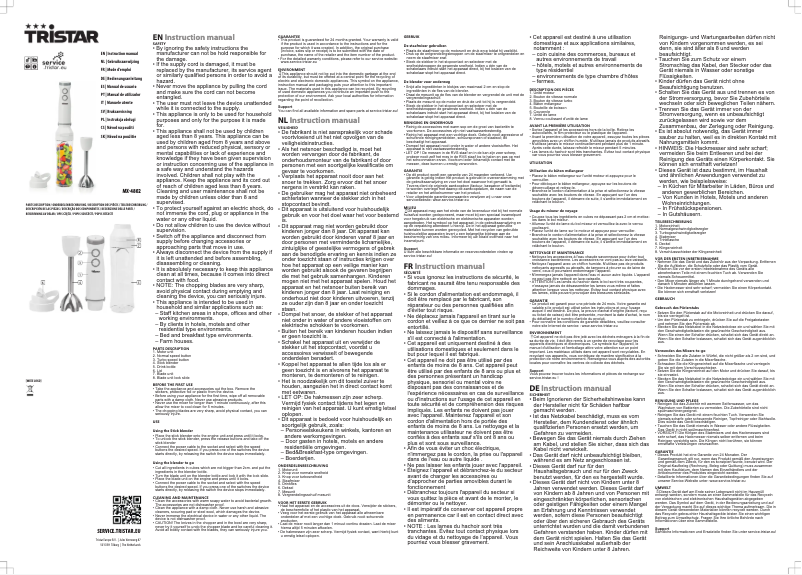 Page 1 de la notice Manuel utilisateur TriStar MX-4802