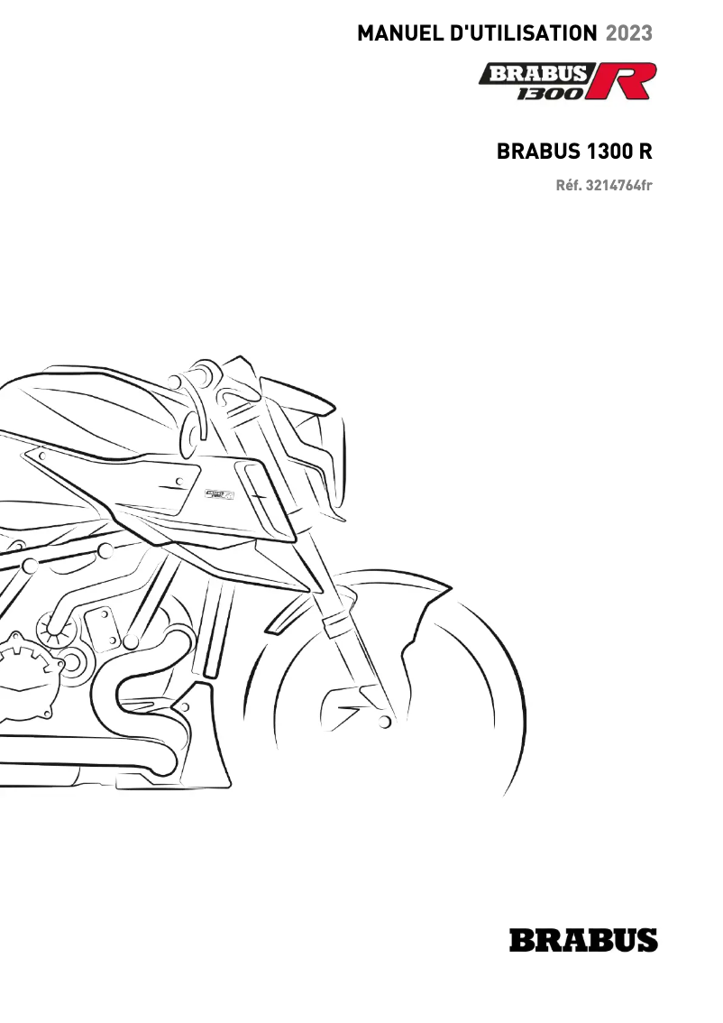 Page 1 de la notice Manuel utilisateur KTM BRABUS 1300 R (2023)