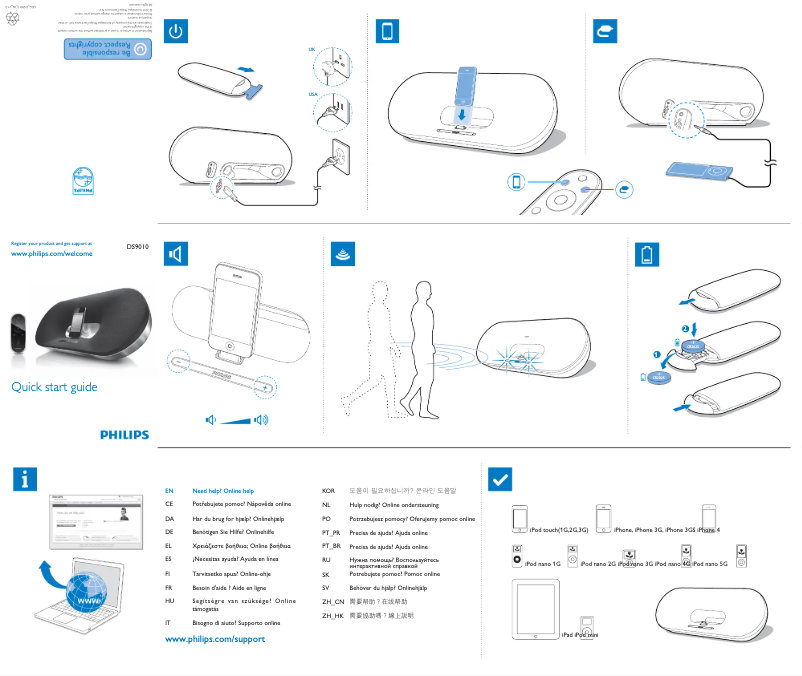 Page 1 de la notice Manuel utilisateur Philips Fidelio Primo DS9010