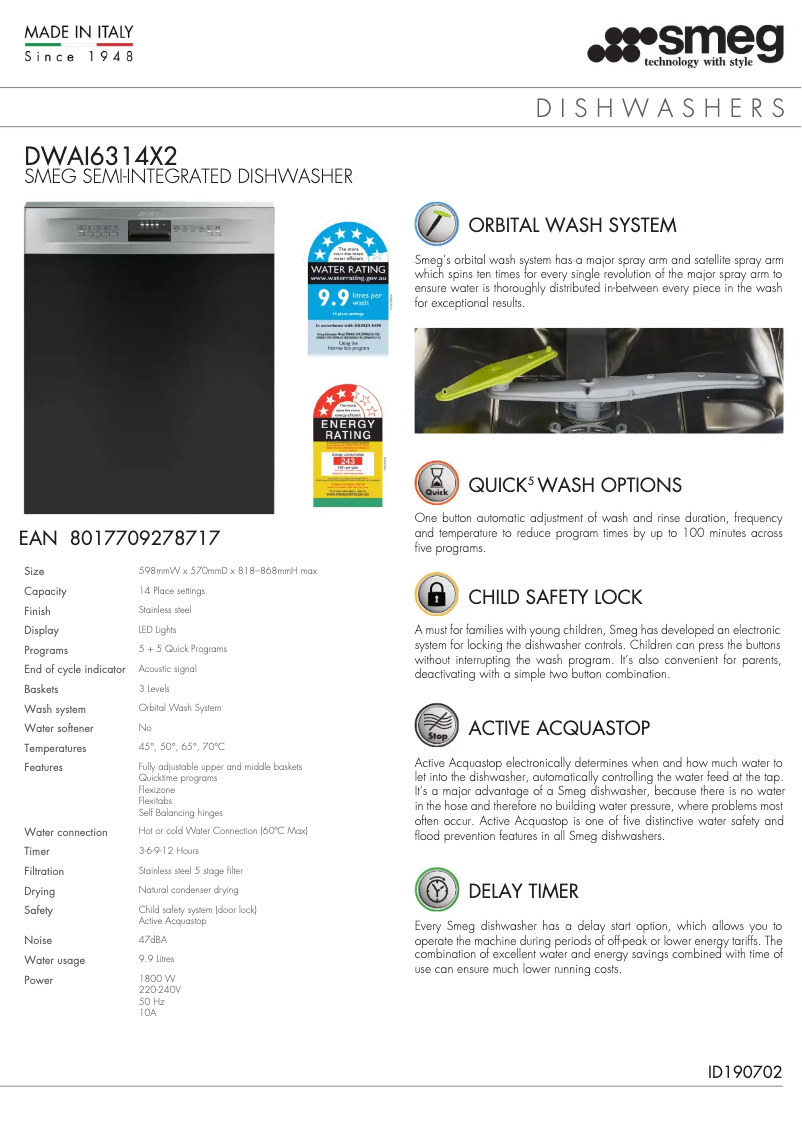Image de la première page du manuel de l'appareil DWAI6314X2