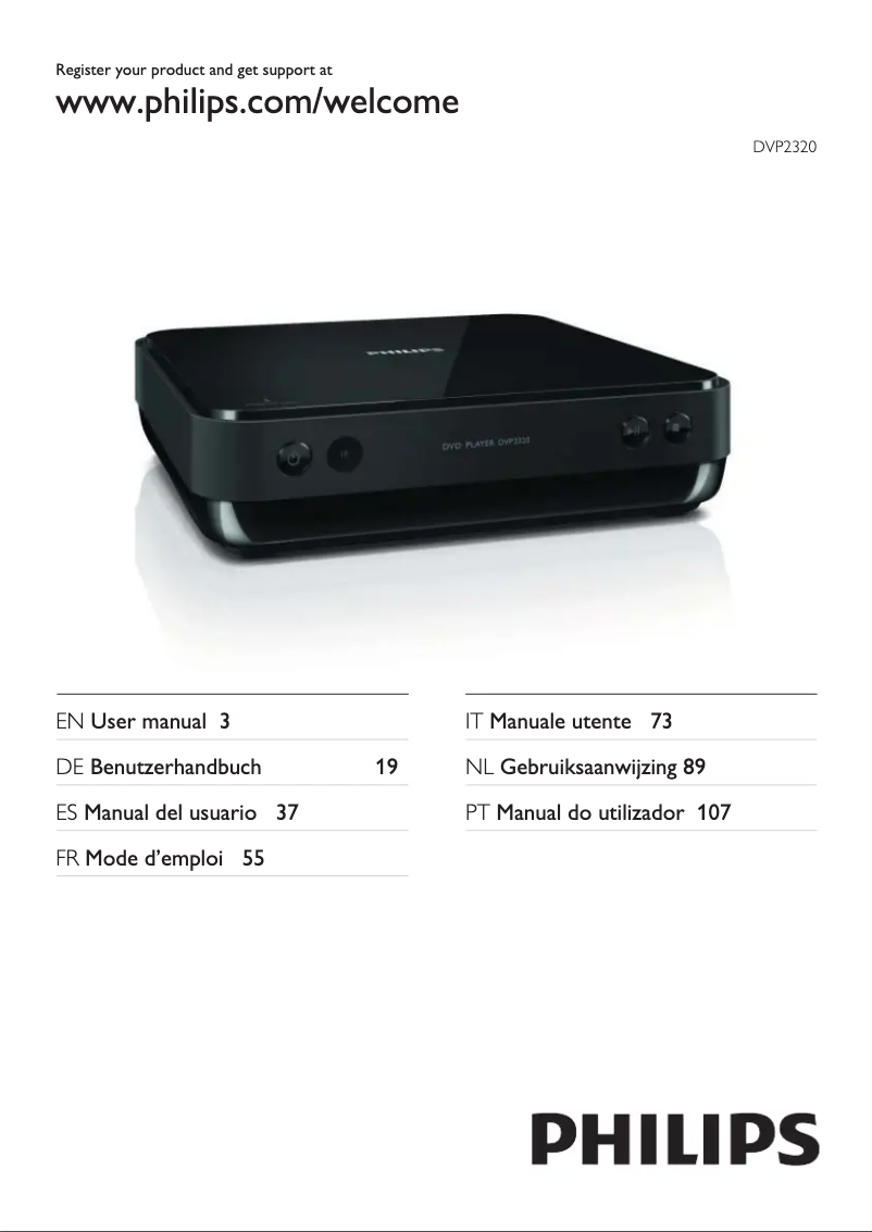 Page 1 of the manual User Manual Philips DVP2320BL