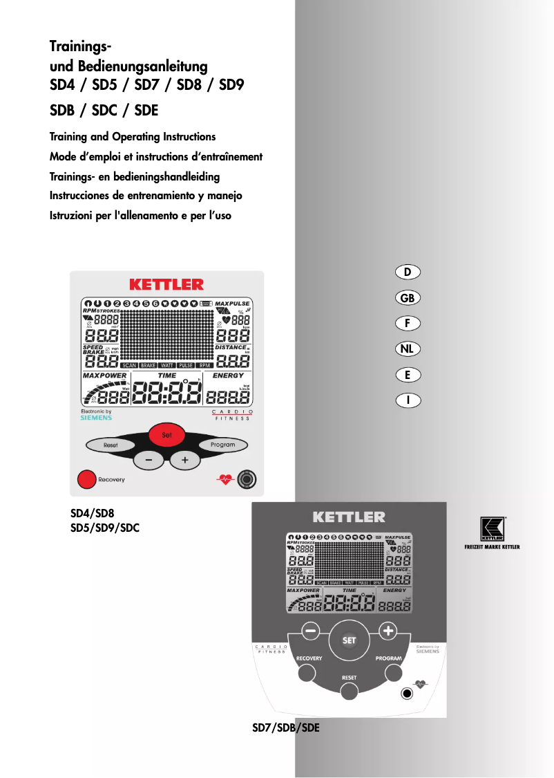 Page n°1 - Manuel utilisateur Kettler RX1