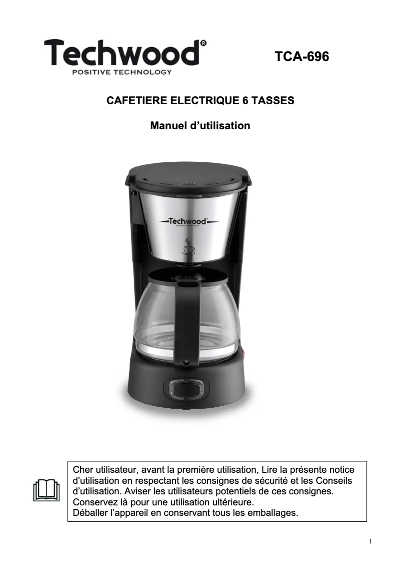 Image de la première page du manuel de l'appareil TCA-687