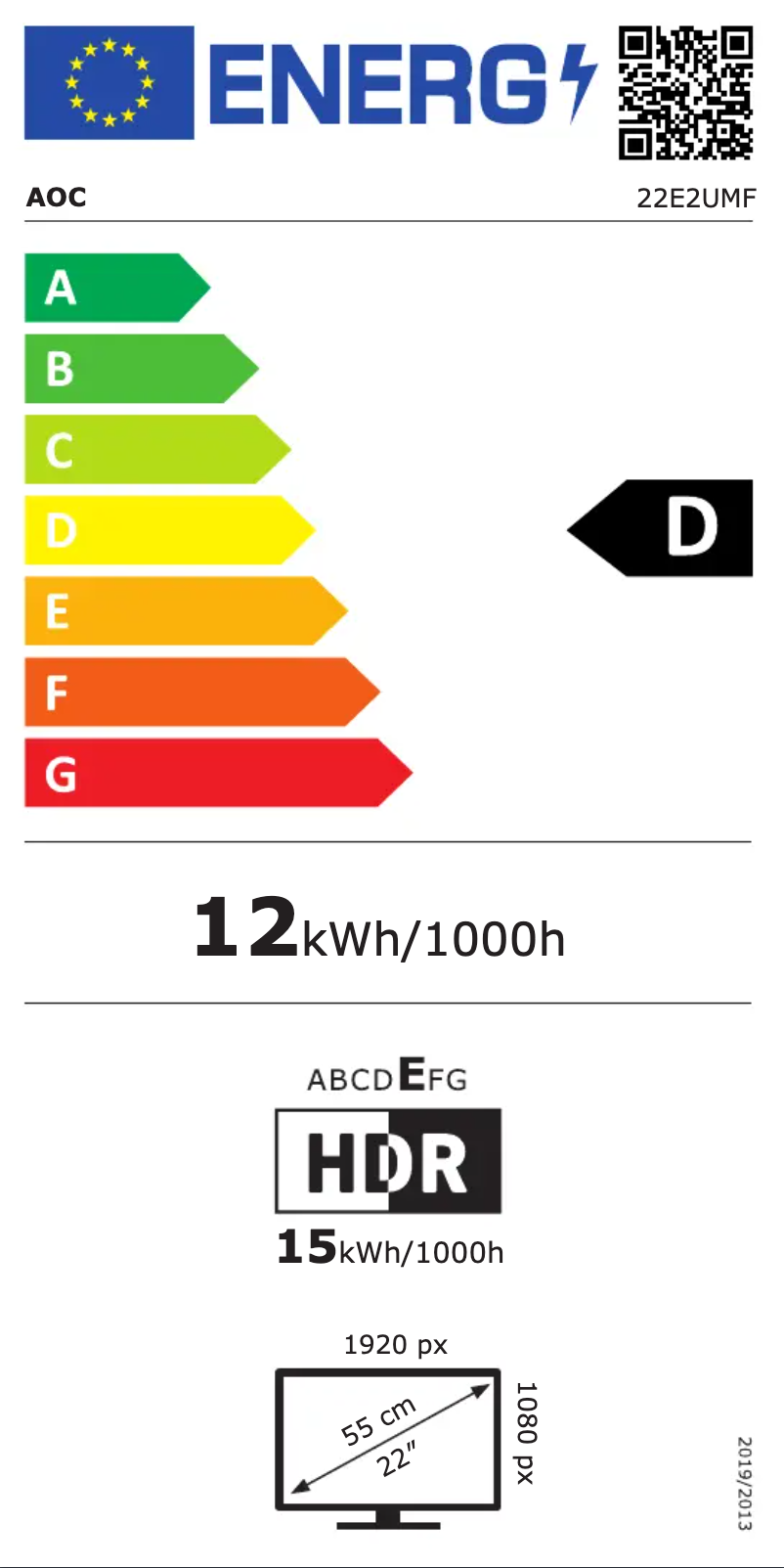 Page n°1 - Label énergétique AOC 22E2UMF