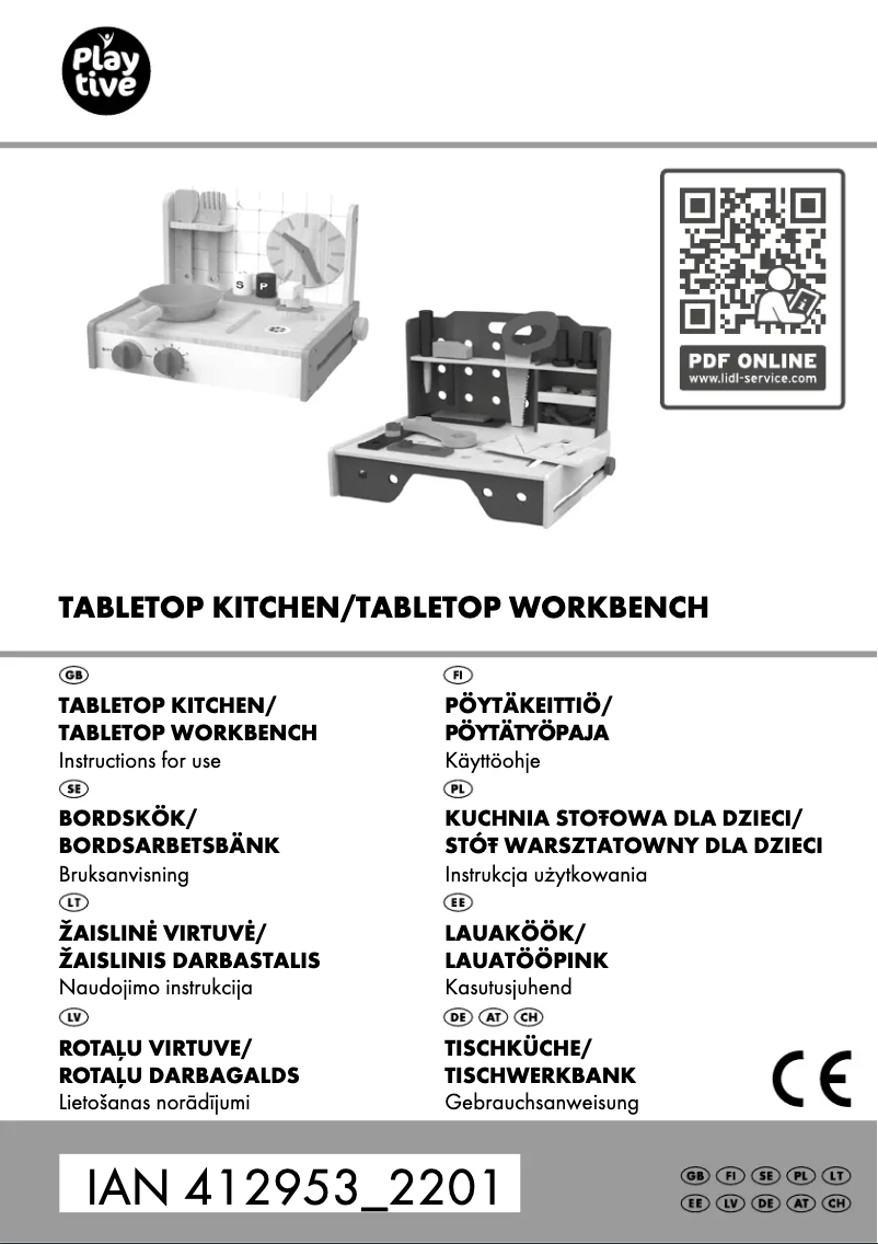 Page 1 de la notice Manuel utilisateur Playtive IAN 412953