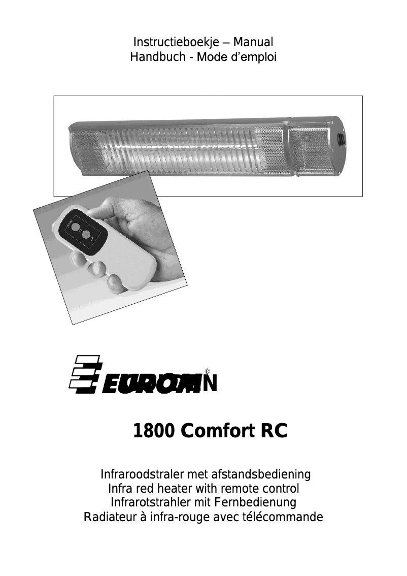 Imagen de la primera página del manual del dispositivo 1800 Comfort RC