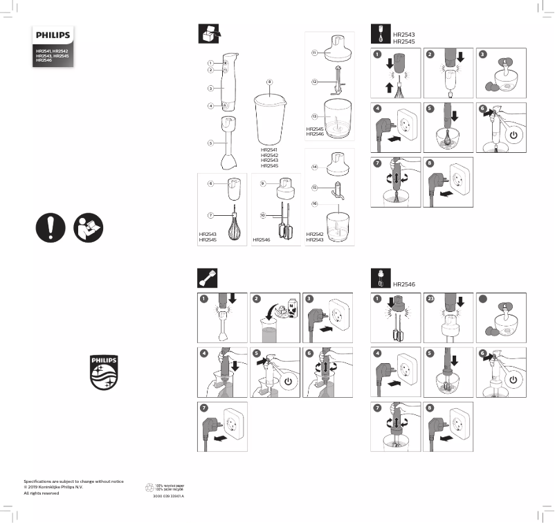 Image de la première page du manuel de l'appareil Daily Collection ProMix HR2545
