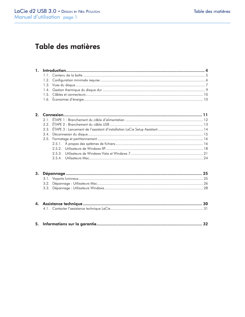 Página 1 del manual Manual de usuario LaCie D2, USB 3.0